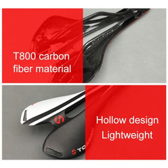 Premium 3K Carbon Fiber Ergonomic Hollow Road Bike Saddle for Optimal Comfort and Performance