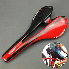 Premium 3K Carbon Fiber Ergonomic Hollow Road Bike Saddle for Optimal Comfort and Performance