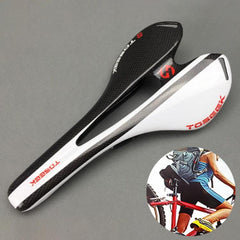 Premium 3K Carbon Fiber Ergonomic Hollow Road Bike Saddle for Optimal Comfort and Performance