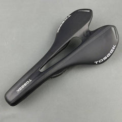 TOSEEK Featherweight Carbon Fiber Bicycle Seat with Hollow Structure for Ultimate Comfort