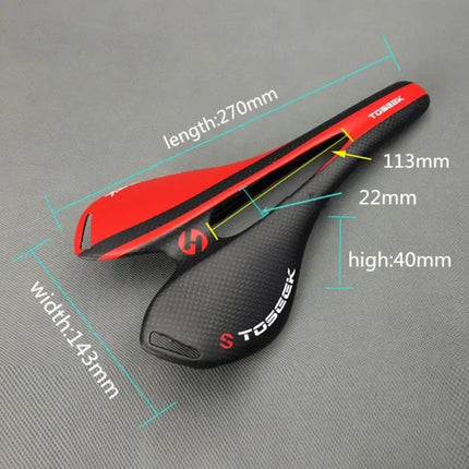 Toseek Carbon Fiber Road Bike Saddle For Daily Commuting
