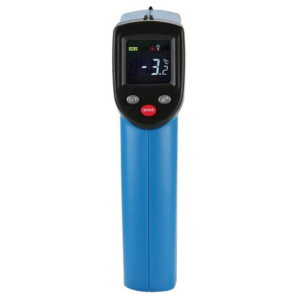 Portable Infrared Thermometer for Contactless Checks handheld blue unit showing -3.2°C on digital display, ideal for cooking, automotive, industrial use