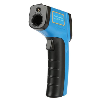 Portable Infrared Thermometer for Contactless Checks handheld blue and black device for measuring surface temperatures safely