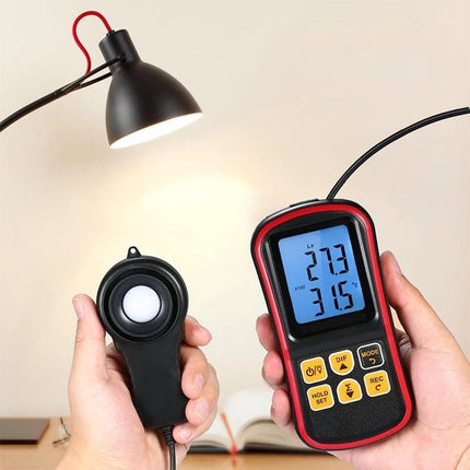 Benetech Portable Light Meter for Everyday Lighting Measurement handheld lux meter with sensor measuring desk lamp illuminance