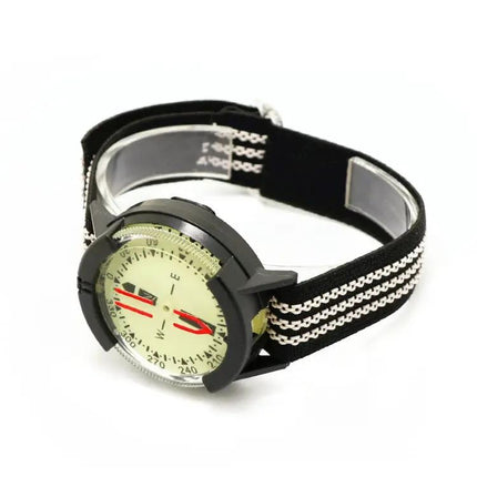 Luminous Watch-Style Diving Compass With Retractable Strap