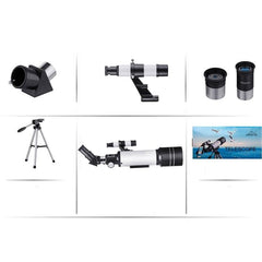 High Definition WR852 70mm Astronomical Telescope with Tripod - 16x/66x Magnification