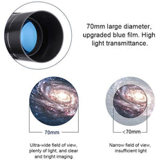 High Definition WR852 70mm Astronomical Telescope with Tripod - 16x/66x Magnification