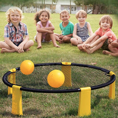 Juego de voleibol inflable portátil 6 en 1 con red, bomba y pelota con pinchos para divertirse al aire libre