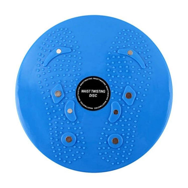 Alt Tag: Aerobic Magnetic Waist Twist Disk Blue For Home Workouts - compact blue waist twisting disc for core training, eco materials, stable rotation
