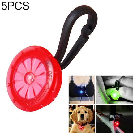 5-Pack Arm Luminous Safety Light for Camping and Night Running - red clip-on LED arm light with aluminum alloy shell for night running and camping visibility