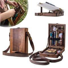 Creative Artisan Wooden Messenger Briefcase for Inspired Minds