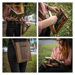 Creative Artisan Wooden Messenger Briefcase for Inspired Minds