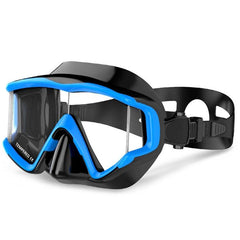 DM600 Adult Silica Gel Diving Mask with Tempered Glass Goggles for Swimming