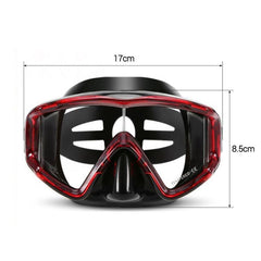 DM600 Adult Silica Gel Diving Mask with Tempered Glass Goggles for Swimming