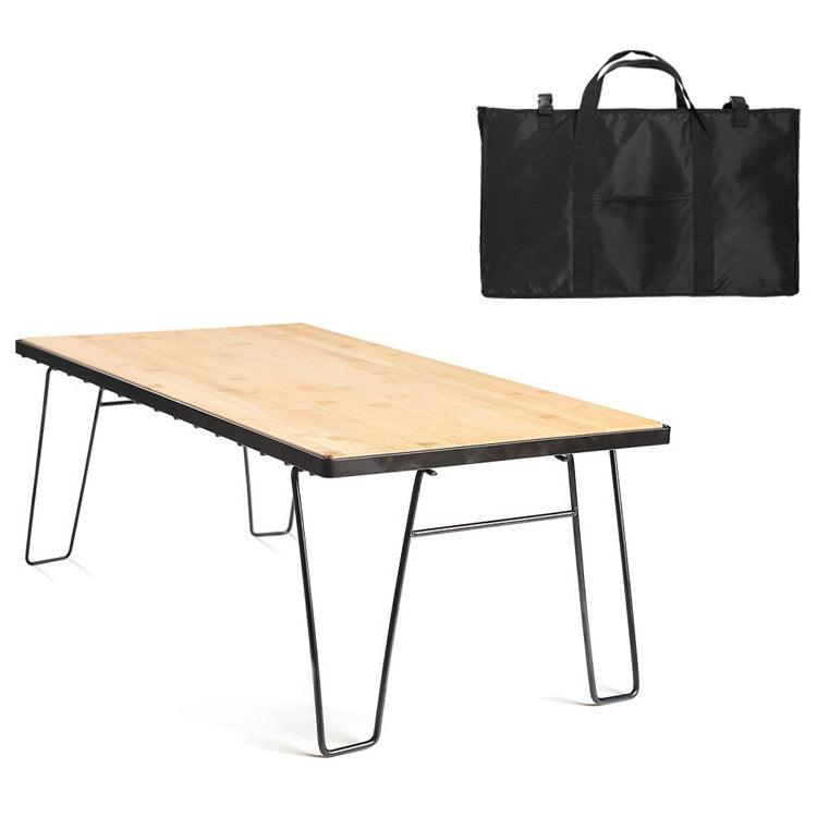 AOTU YT1001 Portable Bamboo Folding Desk with Mesh Surface and Storage Bag