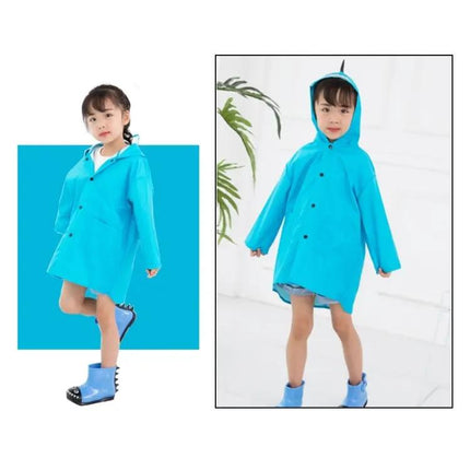 Cartoon Dinosaur Fashion Raincoat for Children, Size S