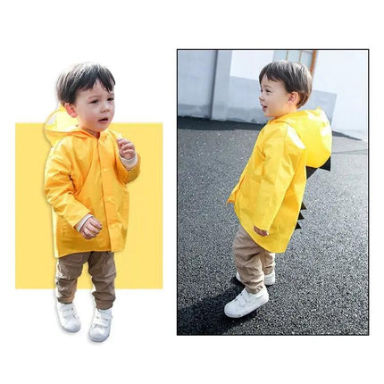 Cartoon Dinosaur Fashion Raincoat for Children, Size S