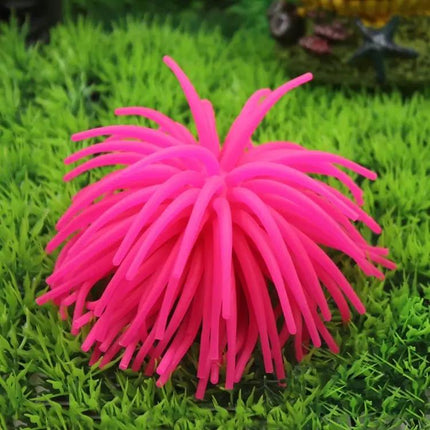 TPR Sea Urchin Aquarium Decor, 7 cm Ball, Small For Freshwater Tanks | Syndmart