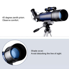 High Definition 16x/66x70 Astronomical Telescope with Tripod, Phone Clip, and Moon Filter - WR852-3