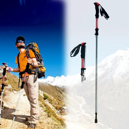 Adjustable Outdoor Trekking Poles for Hiking, Aluminum, 107-125 cm