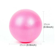 Compact PVC Mini Pilates Yoga Ball for Balanced Fitness Training - 25cm Diameter with Straw