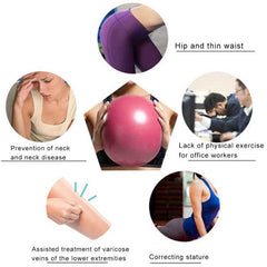 Compact PVC Mini Pilates Yoga Ball for Balanced Fitness Training - 25cm Diameter with Straw