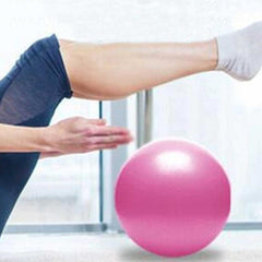 Compact PVC Mini Pilates Yoga Ball for Balanced Fitness Training - 25cm Diameter with Straw