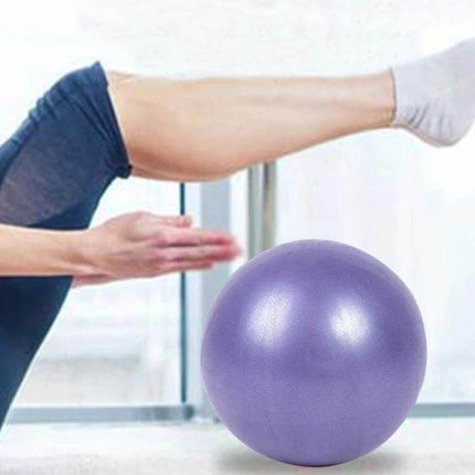 Mini Yoga Ball 25cm For Home Workouts And Gentle Pilates - Purple 25cm PVC balance ball for seated core, balance drills and Pilates