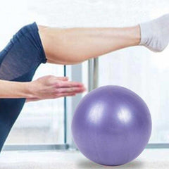 Compact PVC Mini Pilates Yoga Ball for Balanced Fitness Training - 25cm Diameter with Straw