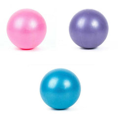 Compact PVC Mini Pilates Yoga Ball for Balanced Fitness Training - 25cm Diameter with Straw