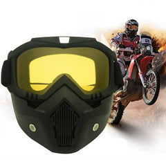 Casque de moto tout-terrain Masque Lunettes de protection coupe-vent détachables