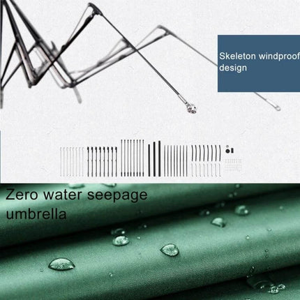 Folding Umbrella with UV Protection for Sun and Rain Use — compact UPF 50+ folding umbrella with windproof skeleton and water-repellent fabric