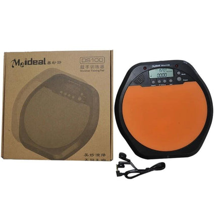 Metronome for Everyday Drumming Practice and Music Training - compact electronic drummer trainer pad with cable and box