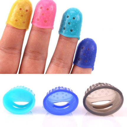 Finger Protectors for Daily Guitar and Ukulele Practice silicone fingertip covers in assorted colors to prevent blisters and calluses during practice