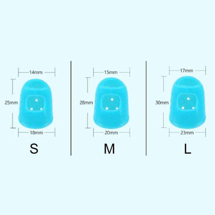 Finger Protectors for Daily Guitar and Ukulele Practice silicone finger caps in S M L sizes to prevent blisters during extended practice