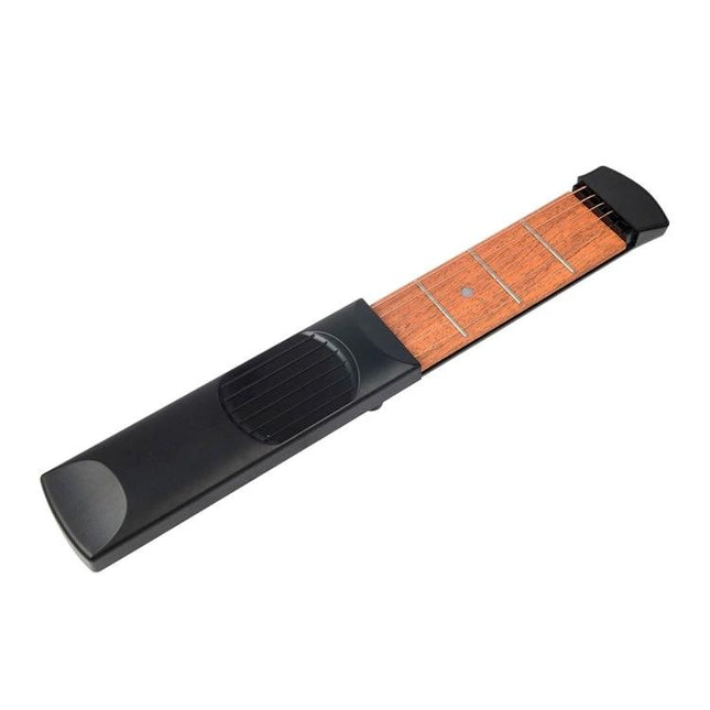 Portable Mini Guitar Trainer for Daily Chord Practice Anywhere compact pocket-sized chord practice tool showing fretboard and strumming pad