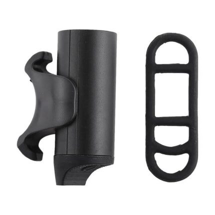 Bicycle Front Lamp With USB Charging For Night Riding compact black USB-rechargeable front light with rubber mount and IPX5 splash resistance