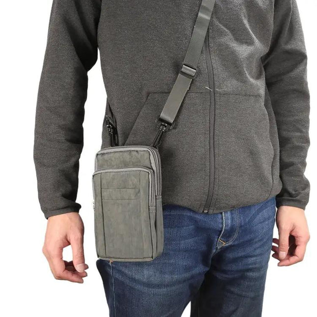 Outdoor Phone Carrying Case Pouch With Nylon Crossbody Strap For Hiking