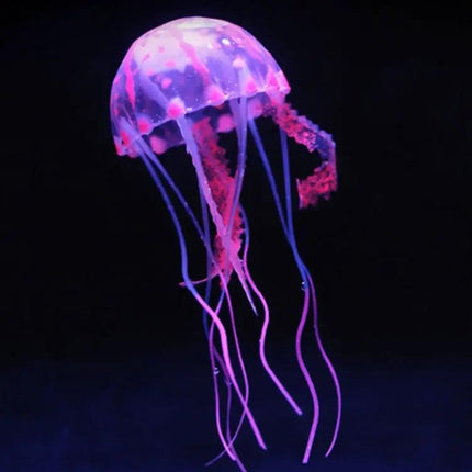 Aquarium Silicone Jellyfish Decoration For Tanks, 8x20 cm