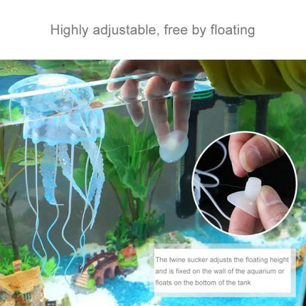 Aquarium Silicone Jellyfish Decoration For Tanks, 8x20 cm