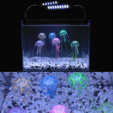 Aquarium Silicone Jellyfish Decoration For Tanks, 8x20 cm