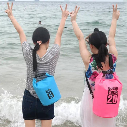 Waterproof 20L Dry Sack Double Shoulder Bag For Outdoor Activities