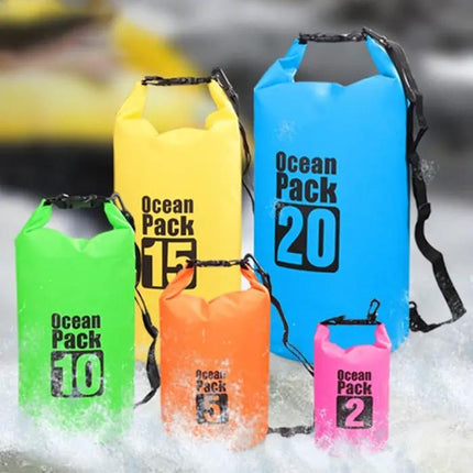 Waterproof 20L Dry Sack Double Shoulder Bag For Outdoor Activities