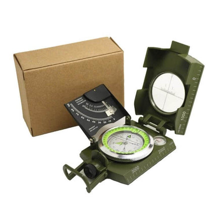 GoldGood Pocket Prismatic Compass For Outdoor Navigation With Luminous Display - compact metal hiking compass with luminous dial and sighting mirror