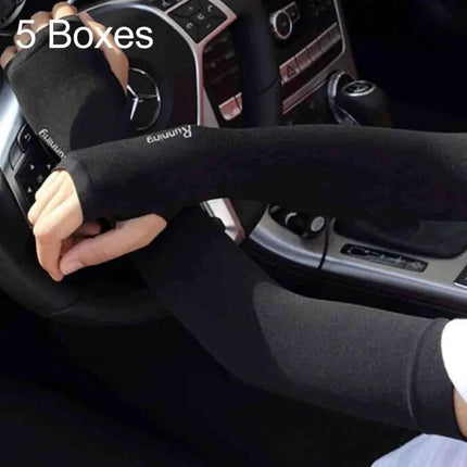 Ice Silk UV Protection Sleeves with Open Fingers for Daily Outdoors