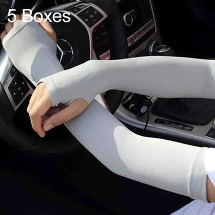 Ice Silk UV Protection Sleeves with Open Fingers for Daily Outdoors