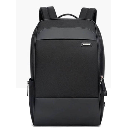 Bopai Waterproof Anti-Theft Large Capacity Shoulder Bag in black, water-resistant polyester, anti-theft zippers for secure everyday commuting