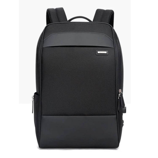 Bopai Waterproof Anti-Theft Large Capacity Shoulder Bag in black, water-resistant polyester, anti-theft zippers for secure everyday commuting