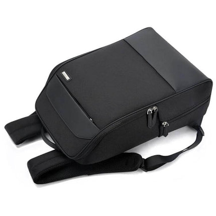 Bopai Waterproof Anti-Theft Large Capacity Shoulder Bag in black water-resistant polyester with anti-theft zippers and organized interior for commuting