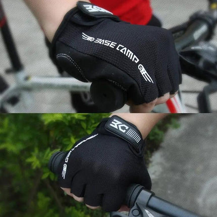 BaseCamp Bicycle Half-Finger Gloves, Lycra, Size M